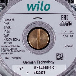 Circulation pump assembled Wilo BXSL15/5-1 83 W for gas boiler Baxi/Westen 721957500
