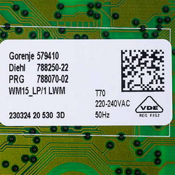 Control board for Gorenje washing machine 804486