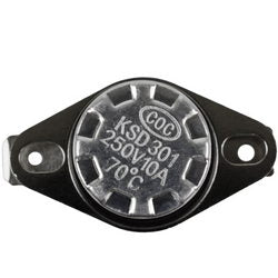 Boiler thermostat KSD301 70°C 10A 250V (normally closed)