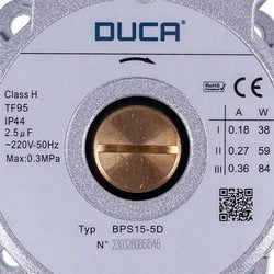 Circulation pump Duca BPS15-5D 84 W for gas boiler