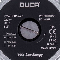 Circulation pump Duca BPS15-7D 130 W (turnaround) for gas boiler