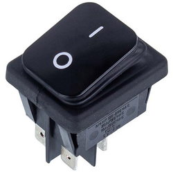 Вимикач 16A-250V/20A-125V 4 контакта (універсальний) чорний
