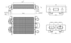 Bithermal heat exchanger for gas boiler Beretta Ciao 20005544