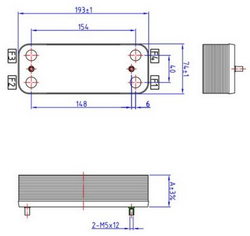 Heat exchanger plates (12 plates) for gas boiler 17B1901200