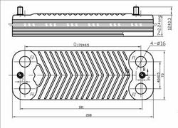 Heat exchanger plates (12 plates) for gas boiler Wolf 2980426