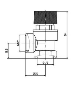 Isolation valve 3 bar 1/2" (universal) for gas boiler