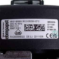 Fan NRG118 for gas condensing boiler Bosch/Buderus 24 kW 87186517840