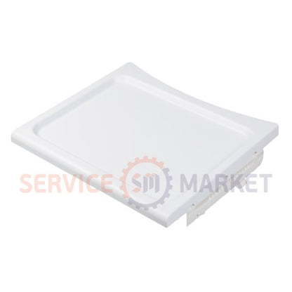 Shelf above the vegetable drawer in the Samsung refrigerator