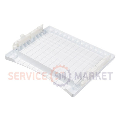 Shelf above the vegetable drawer in the Samsung refrigerator