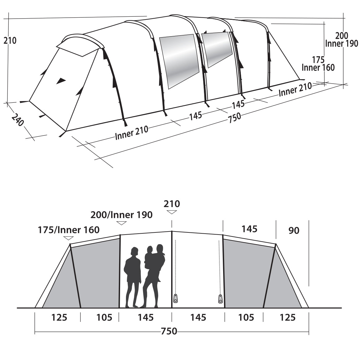 Easy Camp Huntsville Twin 800 Red (120344)
