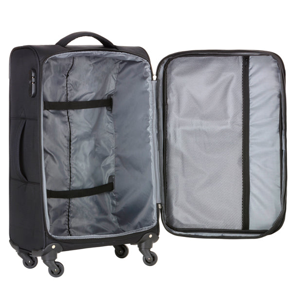 Suitcase TravelZ Triple Pocket 57 (S) Black