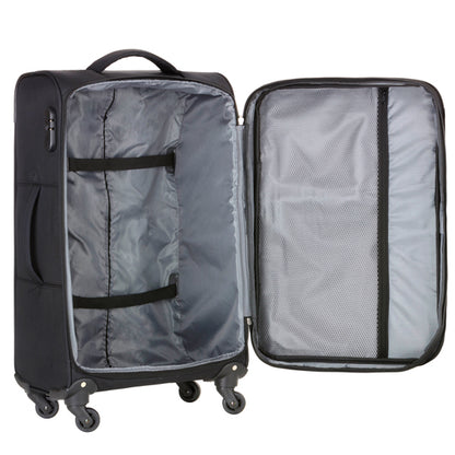 Suitcase TravelZ Triple Pocket 57 (S) Black