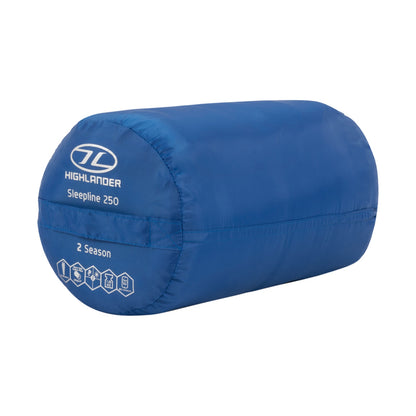 Sleeping bag Highlander Sleepline 250 Mummy/+5°C Deep Blue (Left)
