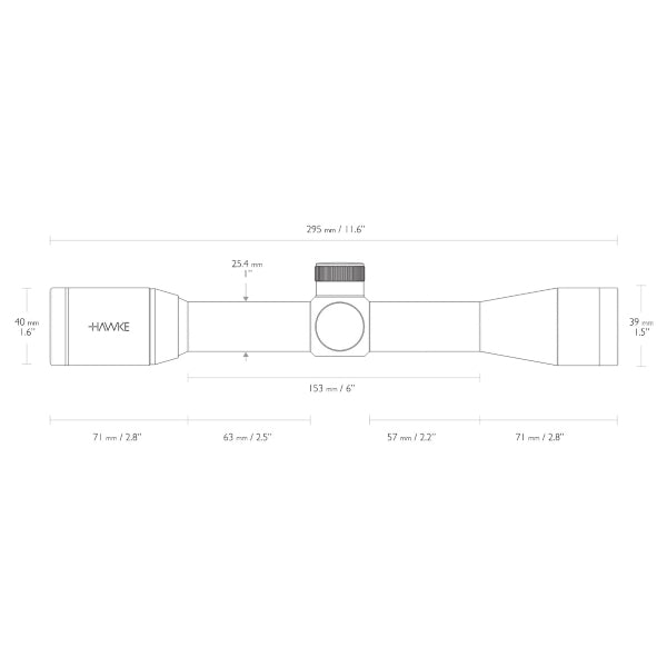 Hawke Vantage 4x32 (Mil Dot) Optical Sight