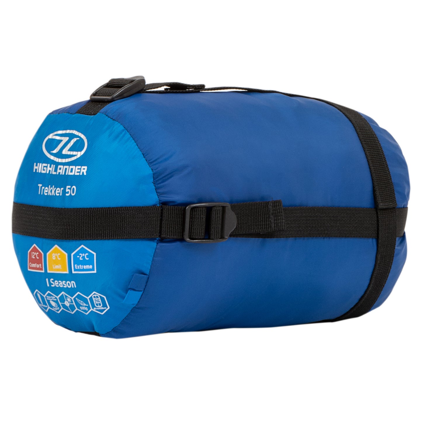 Sleeping bag Highlander Trekker 50/+8°C Blue