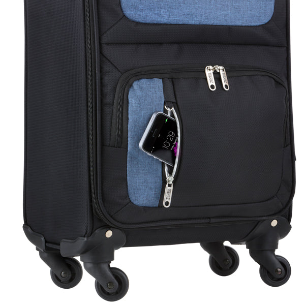 Suitcase TravelZ Triple Pocket 57 (S) Black