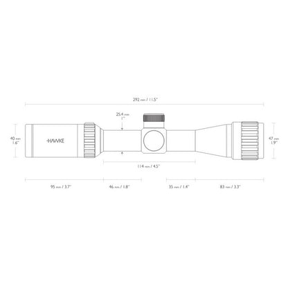 Hawke Vantage 2-7x32 AO (Mil Dot) Optical Sight