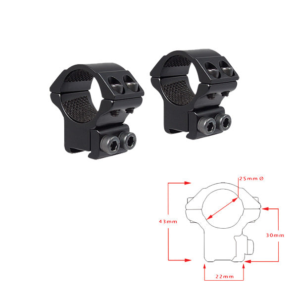 Кольца Hawke Matchmount 1"/9-11mm/Med (22101)