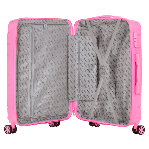 TravelZ Big Bars Suitcase (S) Pink