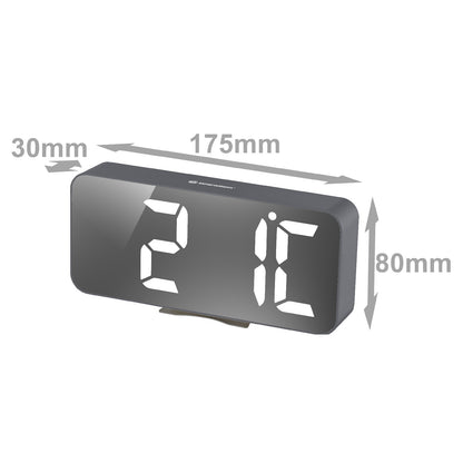 Table clock Bresser MyTime Echo FXL Gray (8010072QT5WHI)