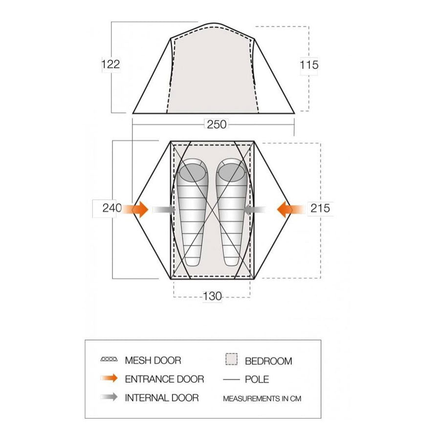 Vango Tryfan 200 Pamir Green Tent