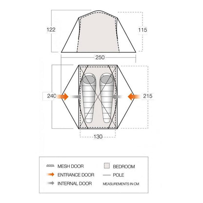 Vango Tryfan 200 Pamir Green Tent