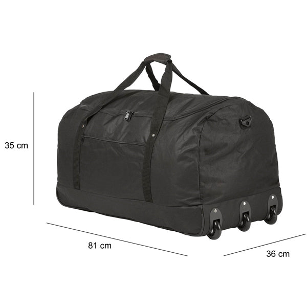 Travel bag on wheels TravelZ Wheelbag 100 Black