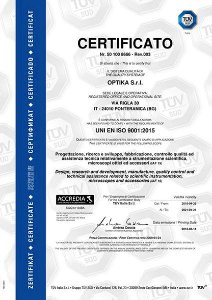 Additional lens for the objective Optika 0.5x ST-085