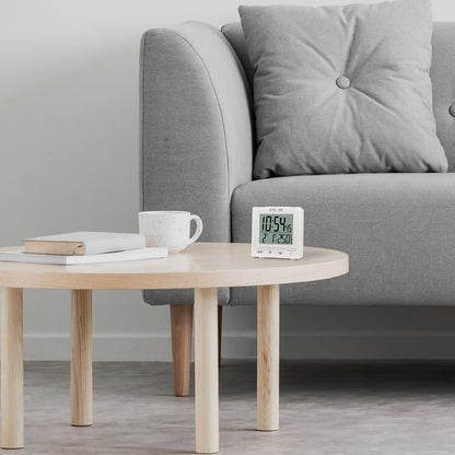 Explore Scientific Mini RC Alarm White Table Clock (RDC1005GYELC2)