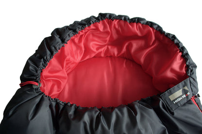 Sleeping bag High Peak Action 250/+4°C Anthra/Red Left (20084)
