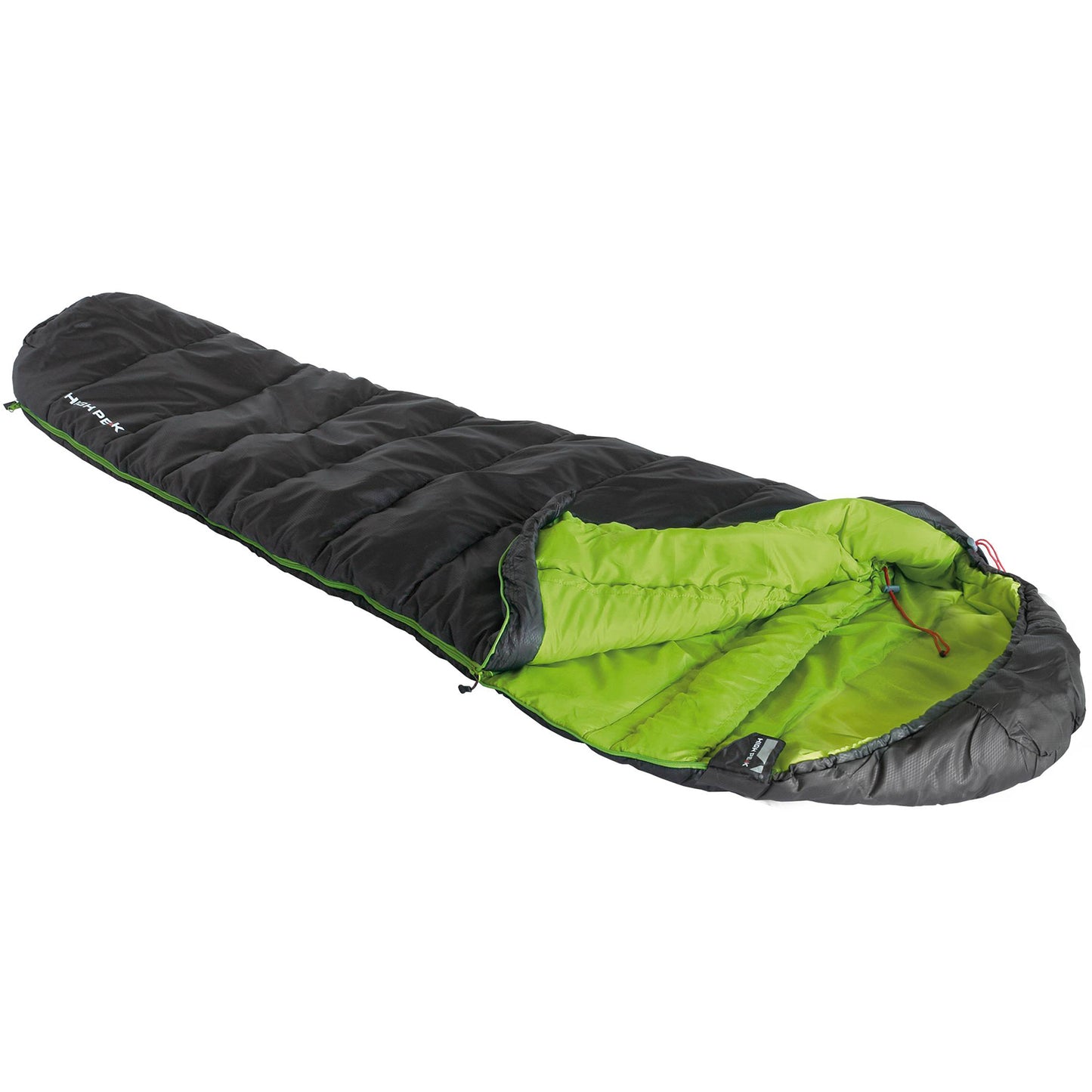 Sleeping bag High Peak Black Arrow/+4°C Dark Grey/Green Left (23059)