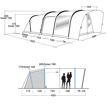 Easy Camp Match Air 500 Aqua Stone Tent (120336)