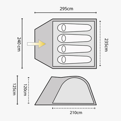 Highlander Juniper 4 Deep Blue Tent