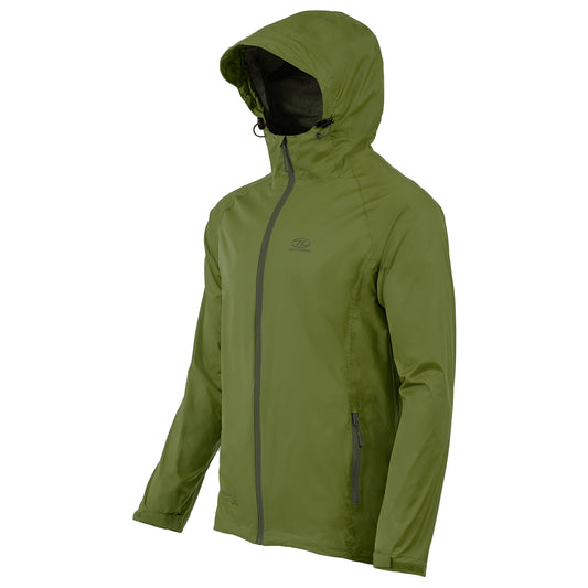 Men's Windbreaker Highlander Stow &amp; Go Pack Away Rain Jacket 6000 mm Olive XXL (JAC077-OG-XXL)