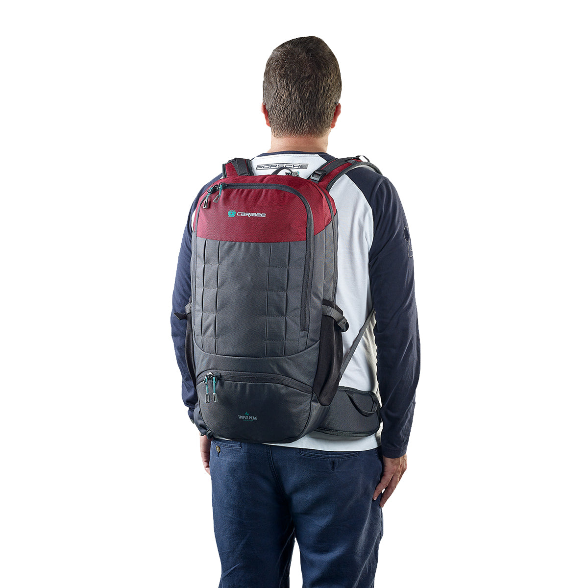 Caribee Triple Peak 34 Merlot Red Travel Backpack
