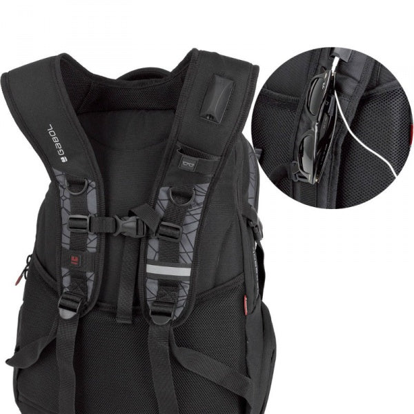 City backpack Gabol Grid 31 Black 221269