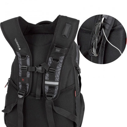 City backpack Gabol Grid 31 Black 221269