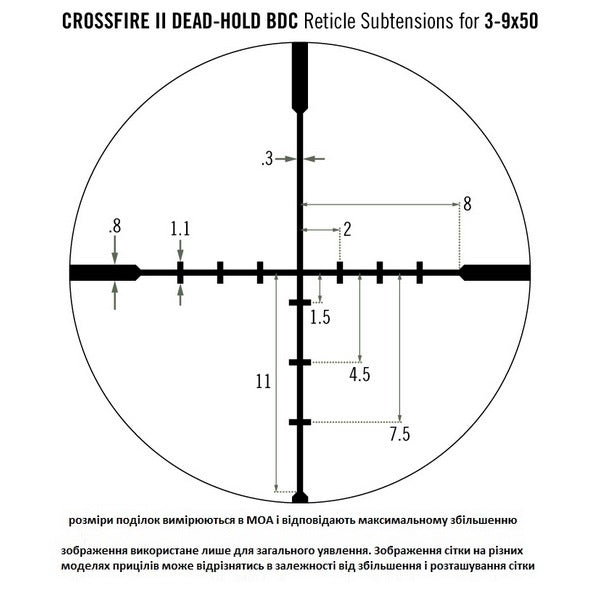 Optical sight Vortex Crossfire II 3-9x50 BDC (CF2-31011)
