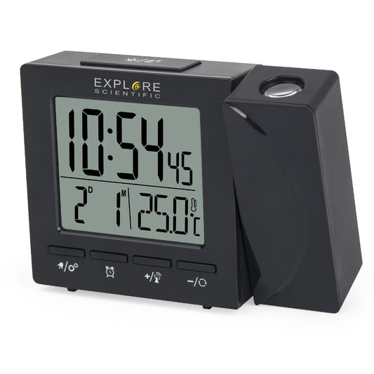 Explore Scientific Projection RC Alarm Black (RDP1001CM3LC2) Projection Clock