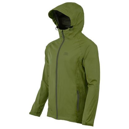 Men's Windbreaker Highlander Stow &amp; Go Pack Away Rain Jacket 6000 mm Olive XL (JAC077-OG-XL)