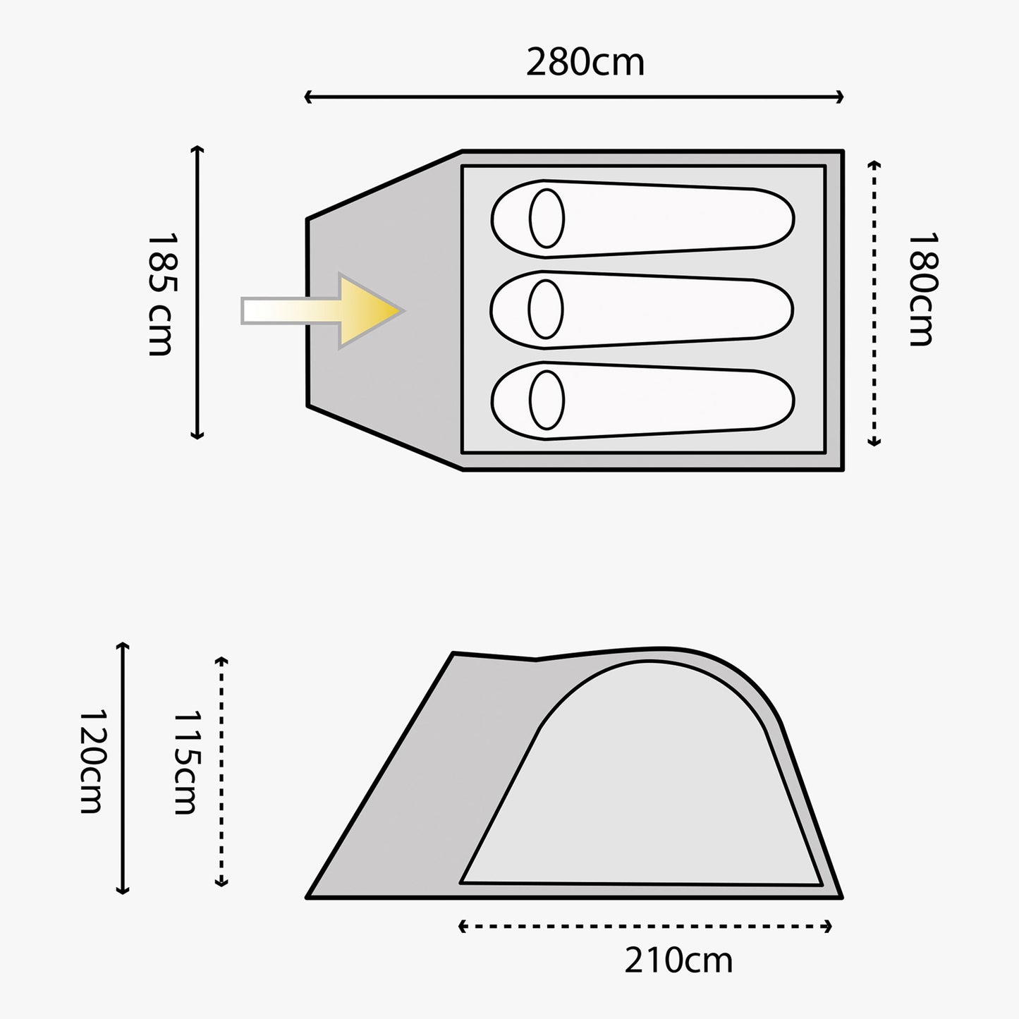 Highlander Juniper 3 Deep Blue Tent