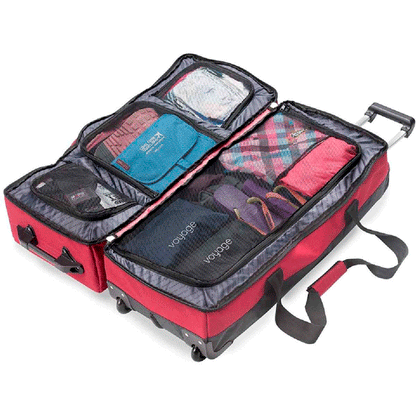 Travel bag on wheels CarryOn Double Daily 108 Red