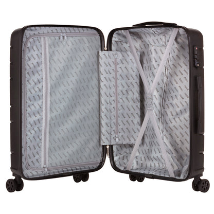 Suitcase TravelZ Big Bars (M) Black