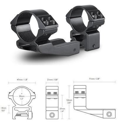 Кольца Hawke Reach Forward 30mm/Weaver/High extension 2" (22127)