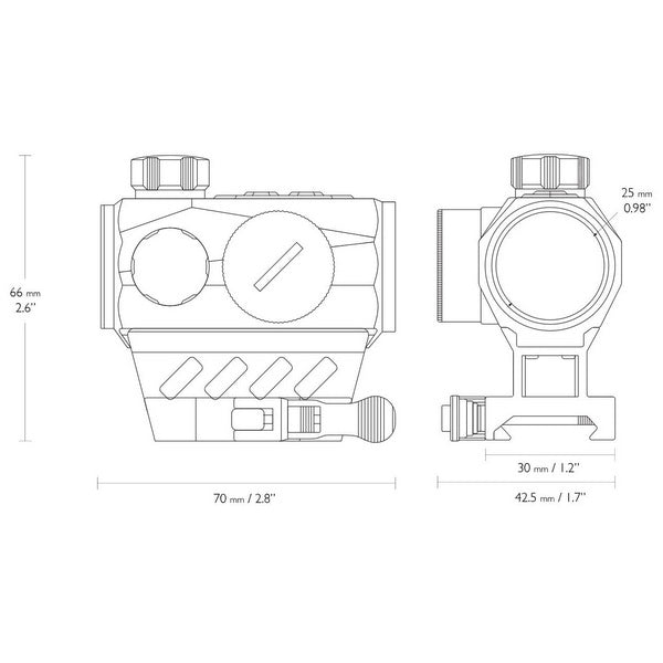 Hawke Spot-On 1x25 Collimator Sight (Weaver)