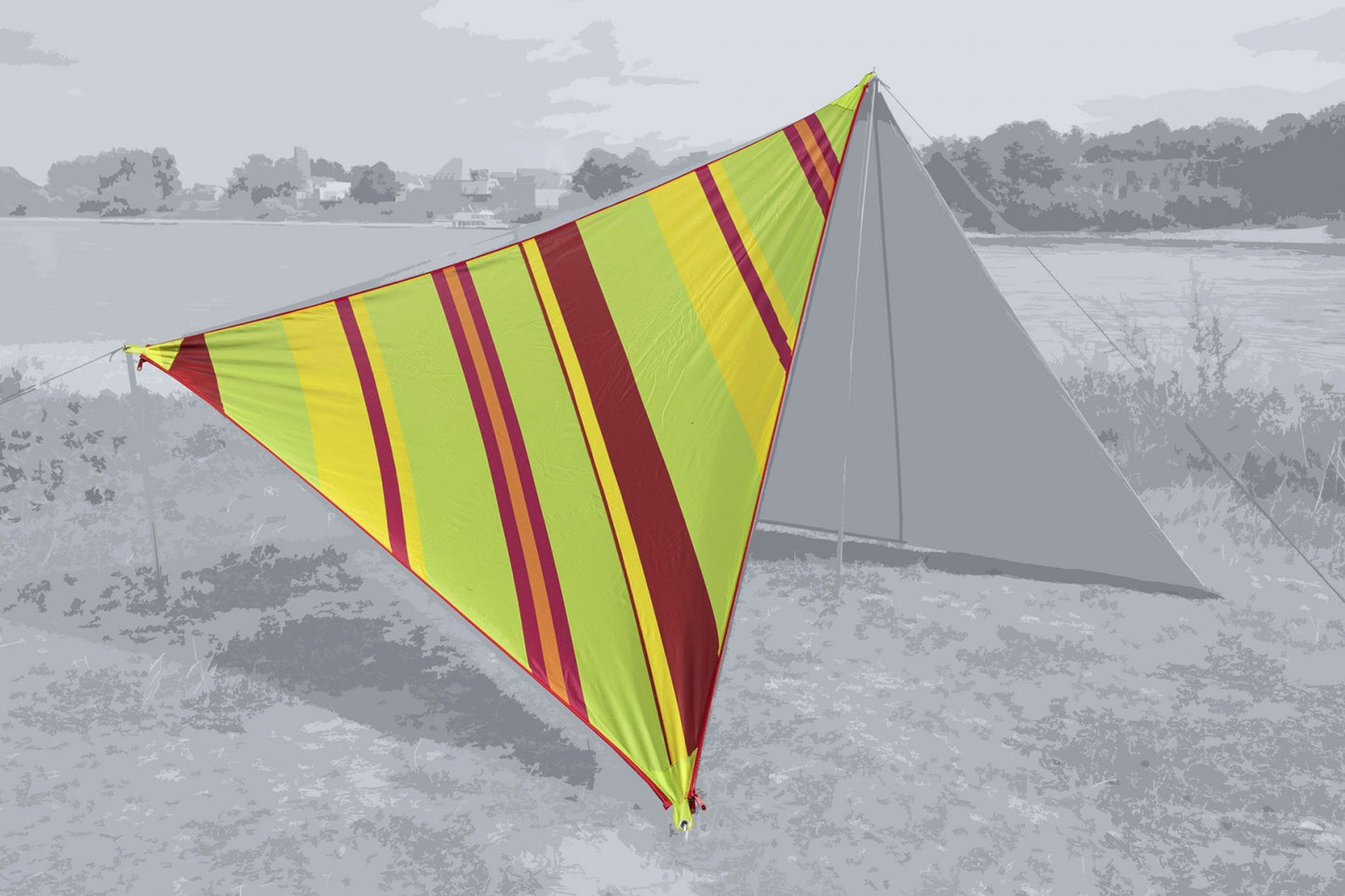 High Peak Bent Caribbean Canvas AO Stripe Lime Punch (50008)