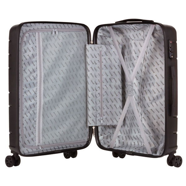 TravelZ Big Bars Suitcase (L) Black