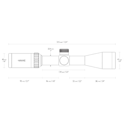 Hawke Vantage IR 3-9x40 (30/30 Centre Cross IR R/G) optical sight