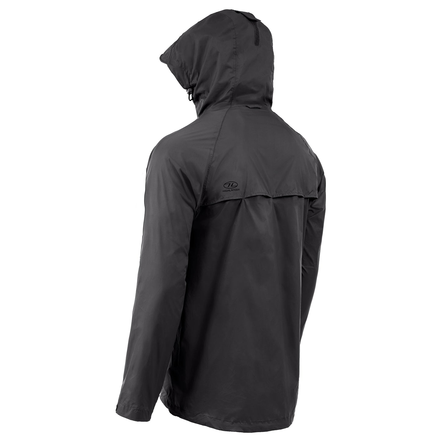 Men's Windbreaker Highlander Stow &amp; Go Pack Away Rain Jacket 6000 mm Black XXL (JAC077-BK-XXL)