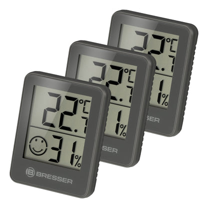 Термометр-гигрометр Bresser Temeo Hygro Indicator (3шт) Grey (7000010QT5000)